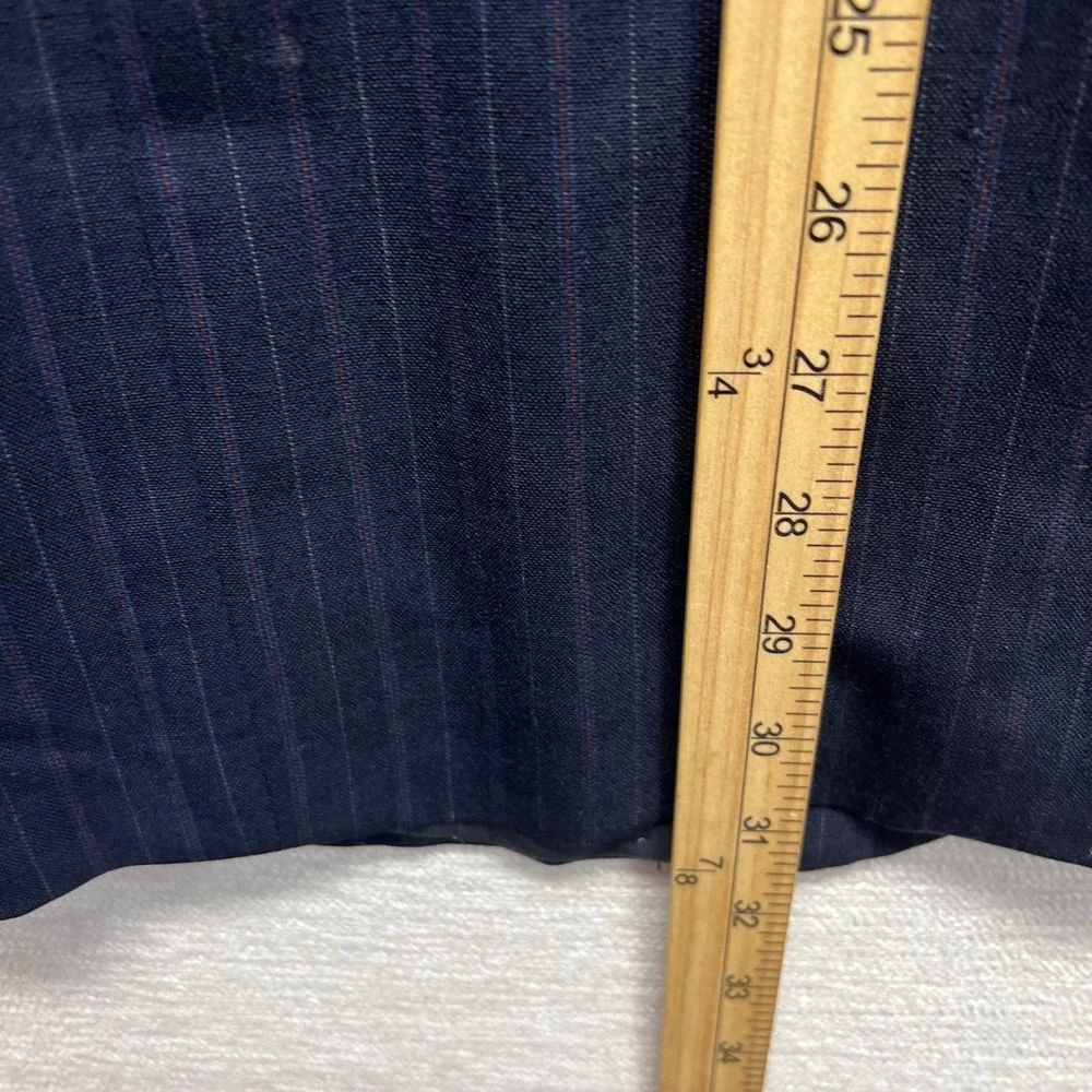 Daks London New York Wool‎ Blazer VTG Mens Navy Pinstripe Suit Jacket 44R USA
